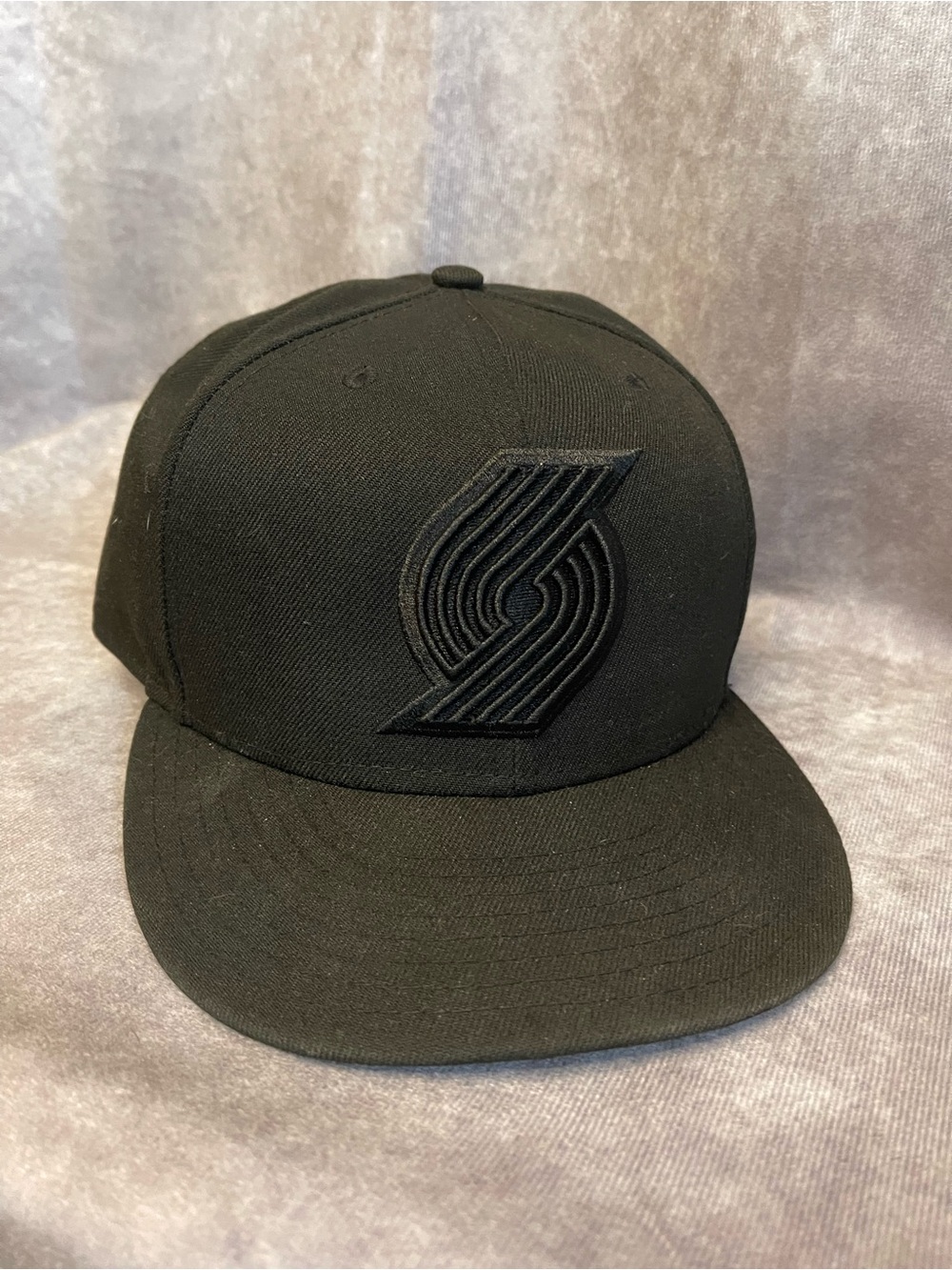 Portland Trailblazer Black Embroidered Snapback Cap NBA